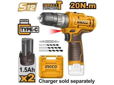 Akkus csavarozó szett 20Nm 12V - INGCO