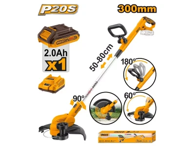 Akkus fűkasza szett 30 cm 20V - INGCO