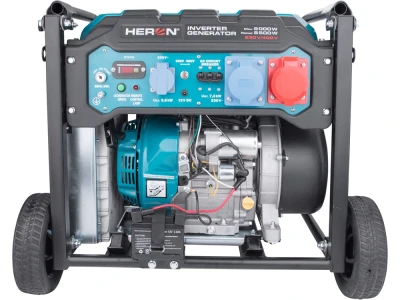 Benzinmotoros áramfejlesztő 9kVA - 400V/230V, inverteres, elektromos indítású