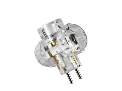 Commel elosztó T hármas átlátszó 16A 250V 240-113