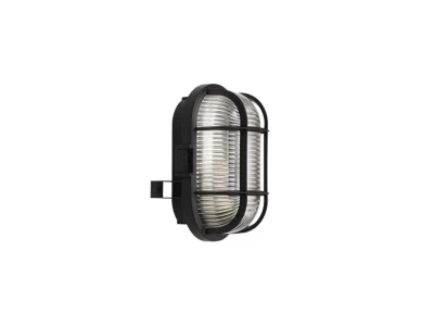 Commel hajólámpa ovál fekete E27 60W 56111