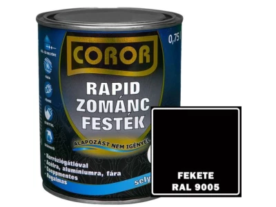 Coror rapid fekete zománc festék 2,5L RAL9005