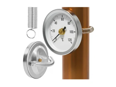 Csőhőmérő rögzítőrugóval