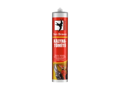 Den Braven kályha tömítő 1200 C fekete 310 ml