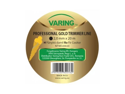 Varing fűnyíró damil dispenser gold 2,0mm 20m csavart profil NRWD20020