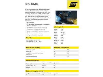 Elektróda Esab OK48.00  2,5 mm x 350 mm 4,3 kg
