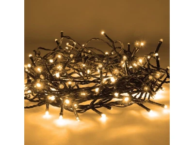 Fényfüzér elemes 10 méteres melegfényű