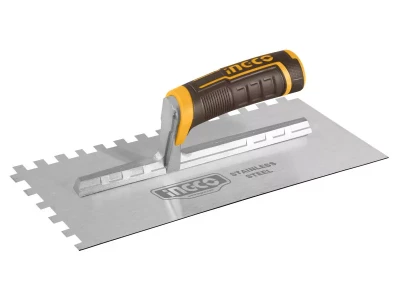 Fogazott glettvas 13x28 cm inox - INGCO
