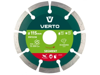 Verto gyémánt vágókorong 115 mm szegmentált 61H2S1