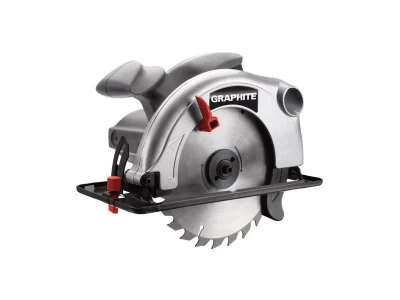 Graphite körfűrész 1200W 185 mm vágásmélység: 65/43 mm tartozék: párhuzamvezető tartalék vágótárcsa koffer 58G488