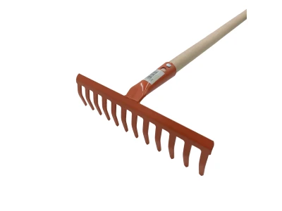 KERT Gereblye 12 fogú, nyéllel - narancs