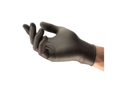 Fekete latex gumikesztyű