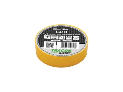 Tracon szigetelőszalag sárga 20m x18mm