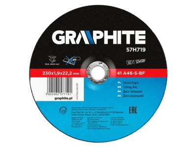 Garphite vágókorong fém 230 x 1.9 x 22.2 mm, 41 A46-S-BF 57H719
