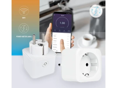 WiFi-s, okos dugalj, fogyasztásmérővel 16A/3500W, 2,4GHz, 802.11b/g/n (265-307)